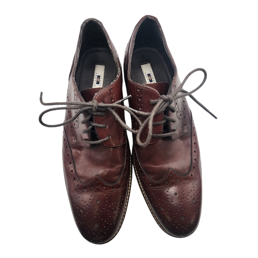 Joseph Abboud Mens‎ Burgandy Wingtip Casual Dress Shoes Size 9 - Picture 11 of 12